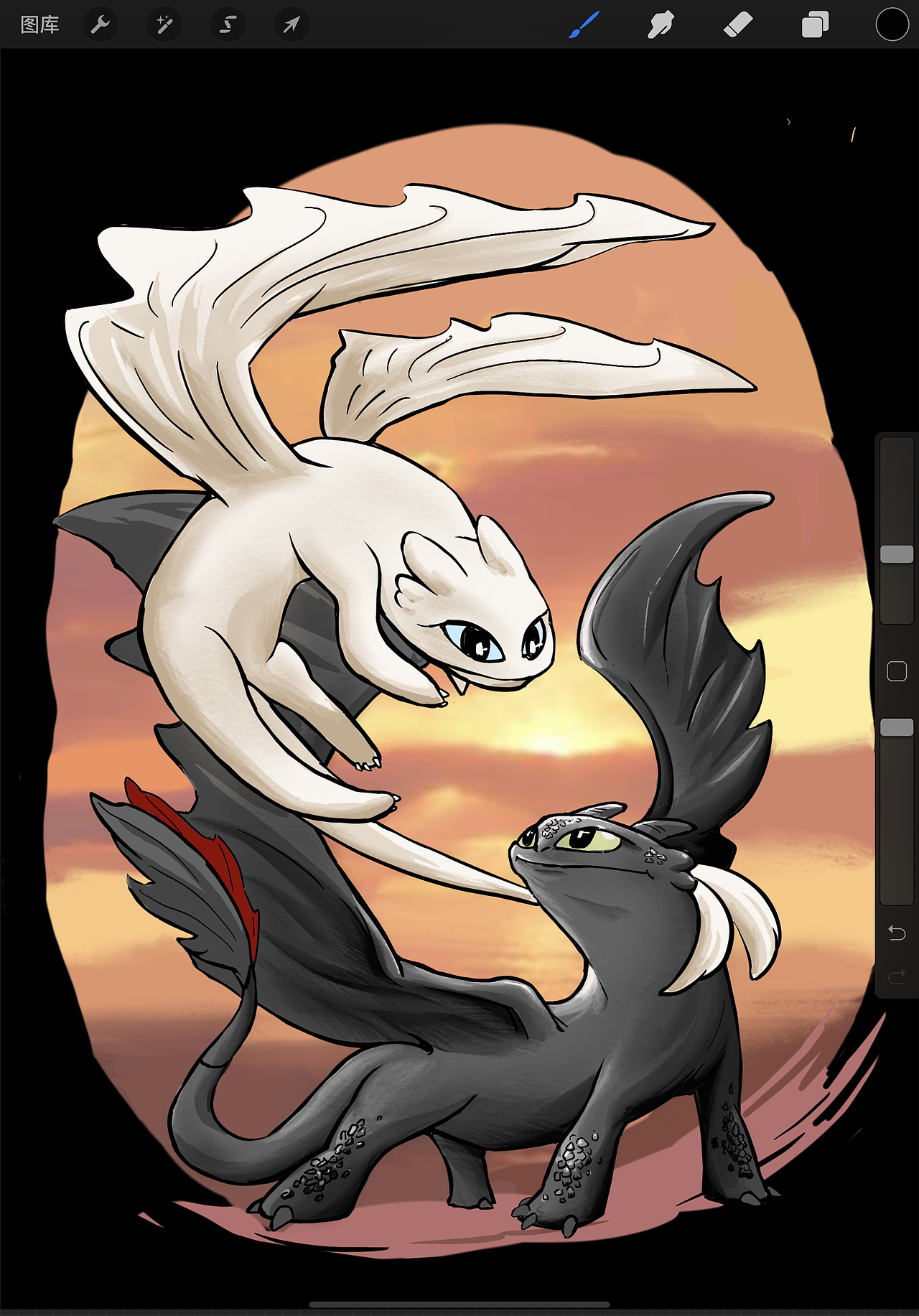 驯龙高手同人手绘