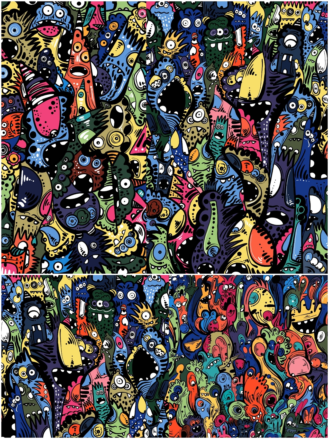 怪物王国系列插画分享（图ZMzQ5MTMxOTEy） - 新锐潮流插画 - 站酷设计师爱画画的澄子原创素材 - 站酷ZCOOL