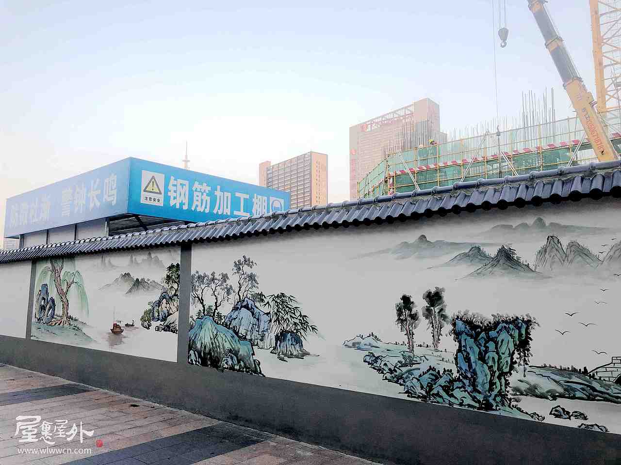 外墙中国风墙绘设计