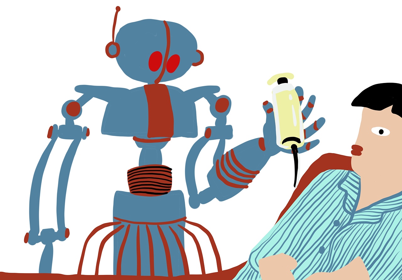 机器人儿童插画