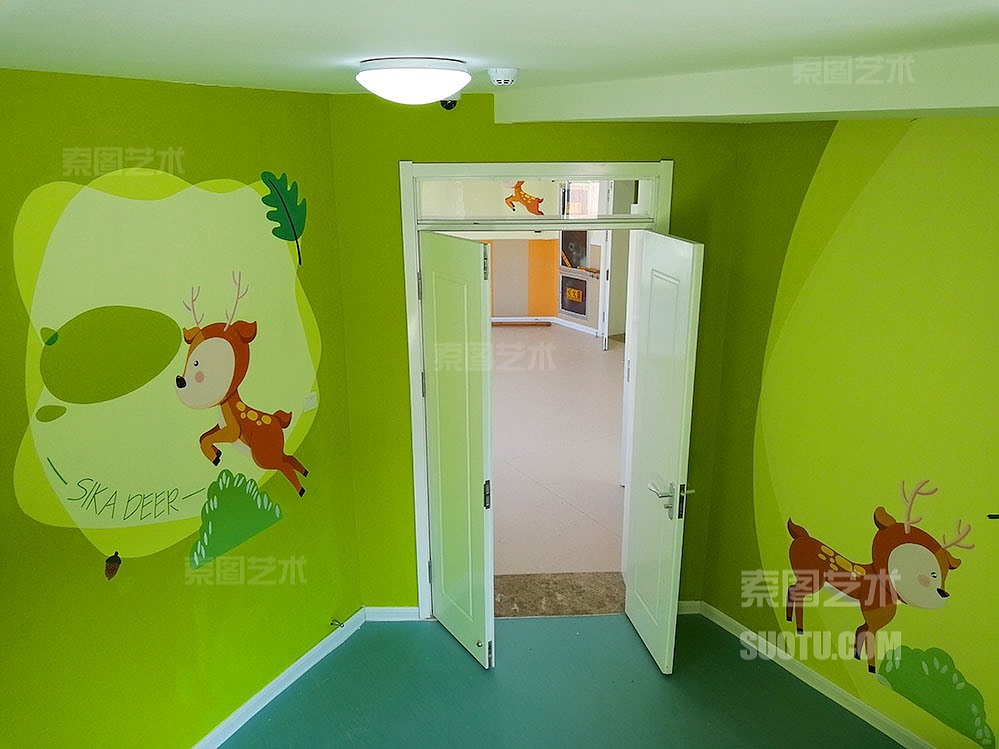 青岛墙体彩绘-学校教育-卡通色块主题（图ZMjY0MDM5NDQ0） - 绘画 - 站酷设计师索图雕塑原创素材 - 站酷ZCOOL