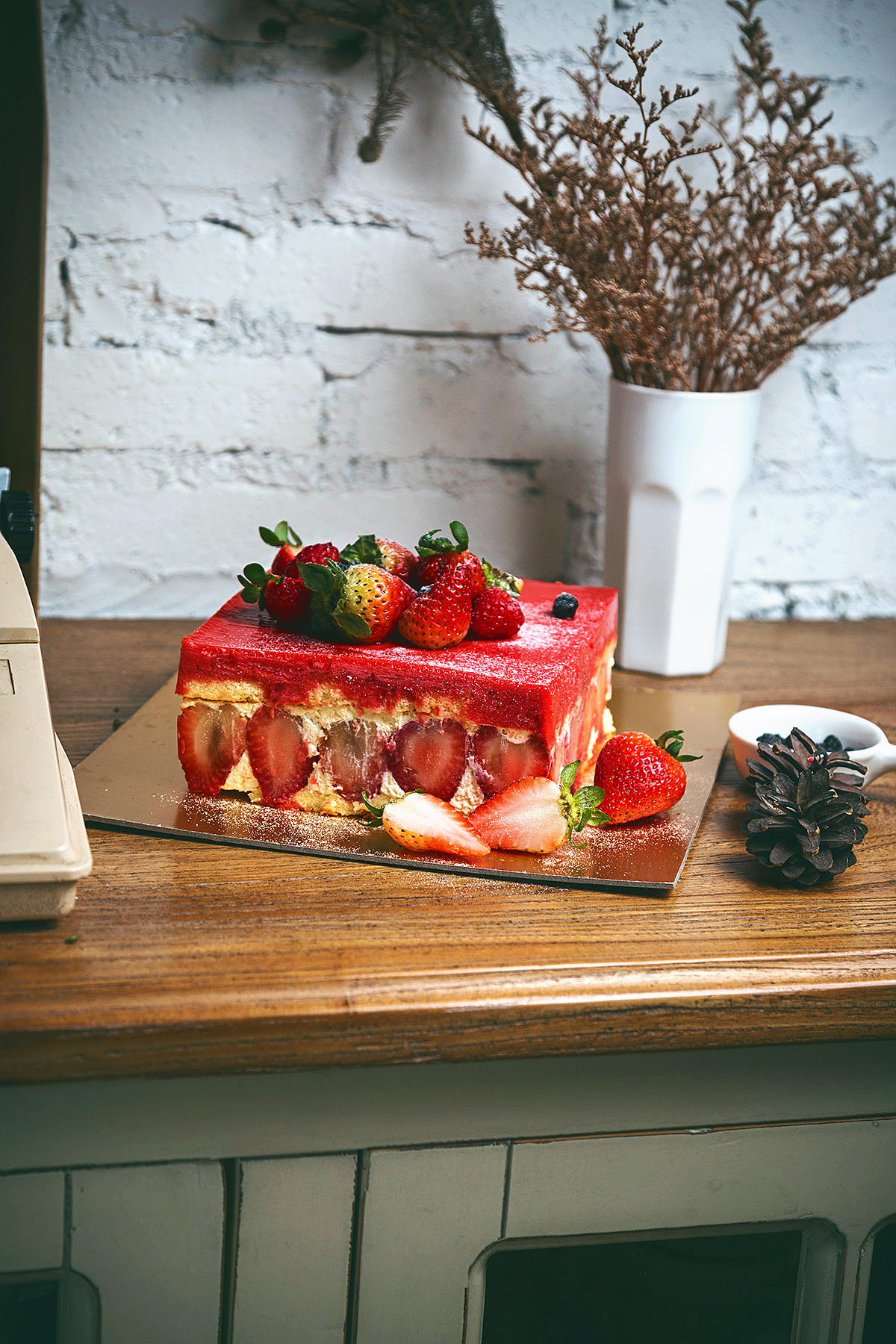 方形草莓慕斯蛋糕