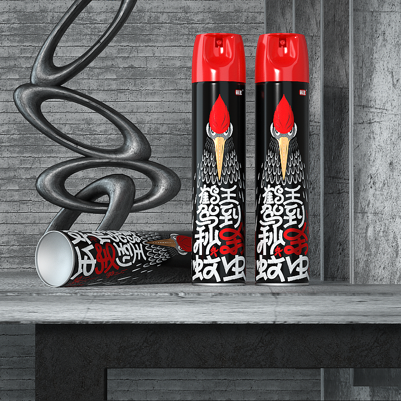 博创/鹤王杀虫喷雾剂包装:也可以很有范