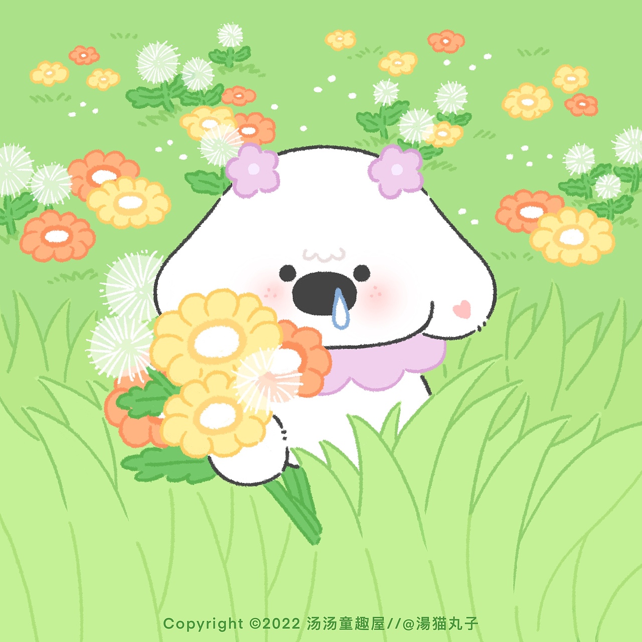 《小狗的春天》系列插画&壁纸（图ZMzY2MDQyNzUy） - 儿童插画 - 站酷设计师湯猫丸子原创素材 - 站酷ZCOOL