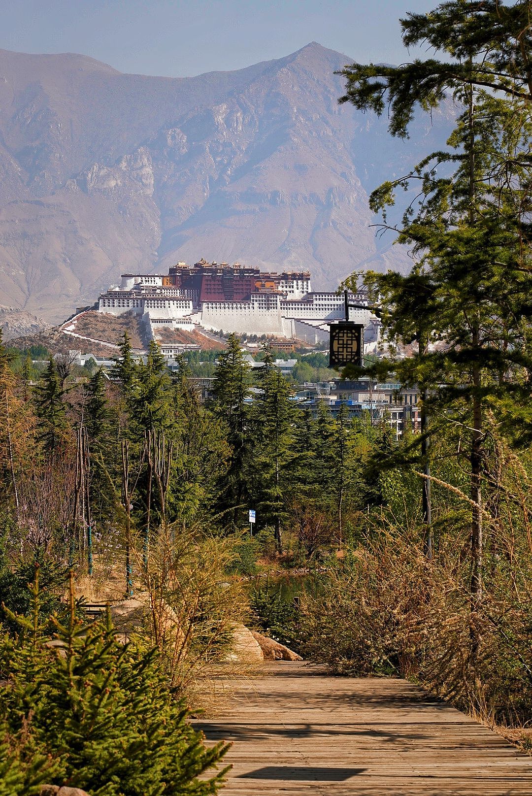 我在拉萨南山公园远眺布达拉宫