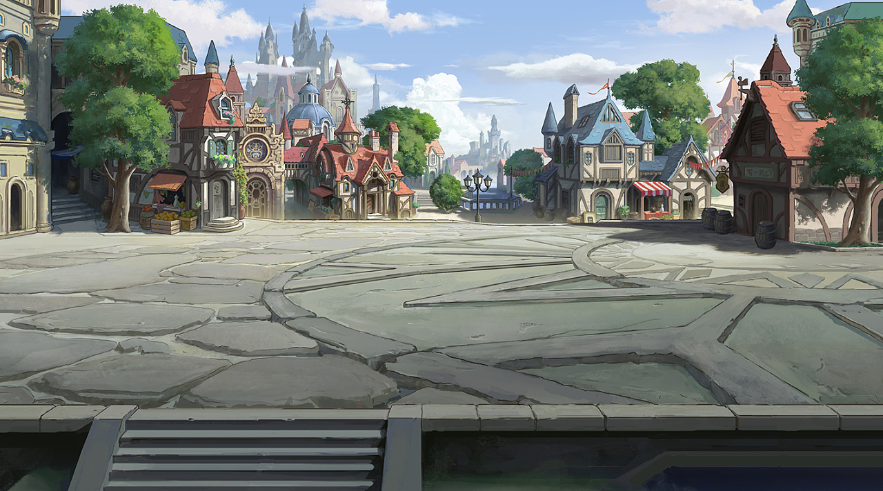 街道|插画|游戏原画|evillll - 原创作品 - 站酷 (zcool)