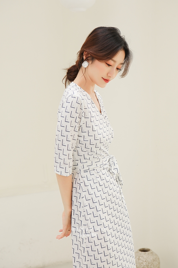 模特 白甜 连衣裙拍摄