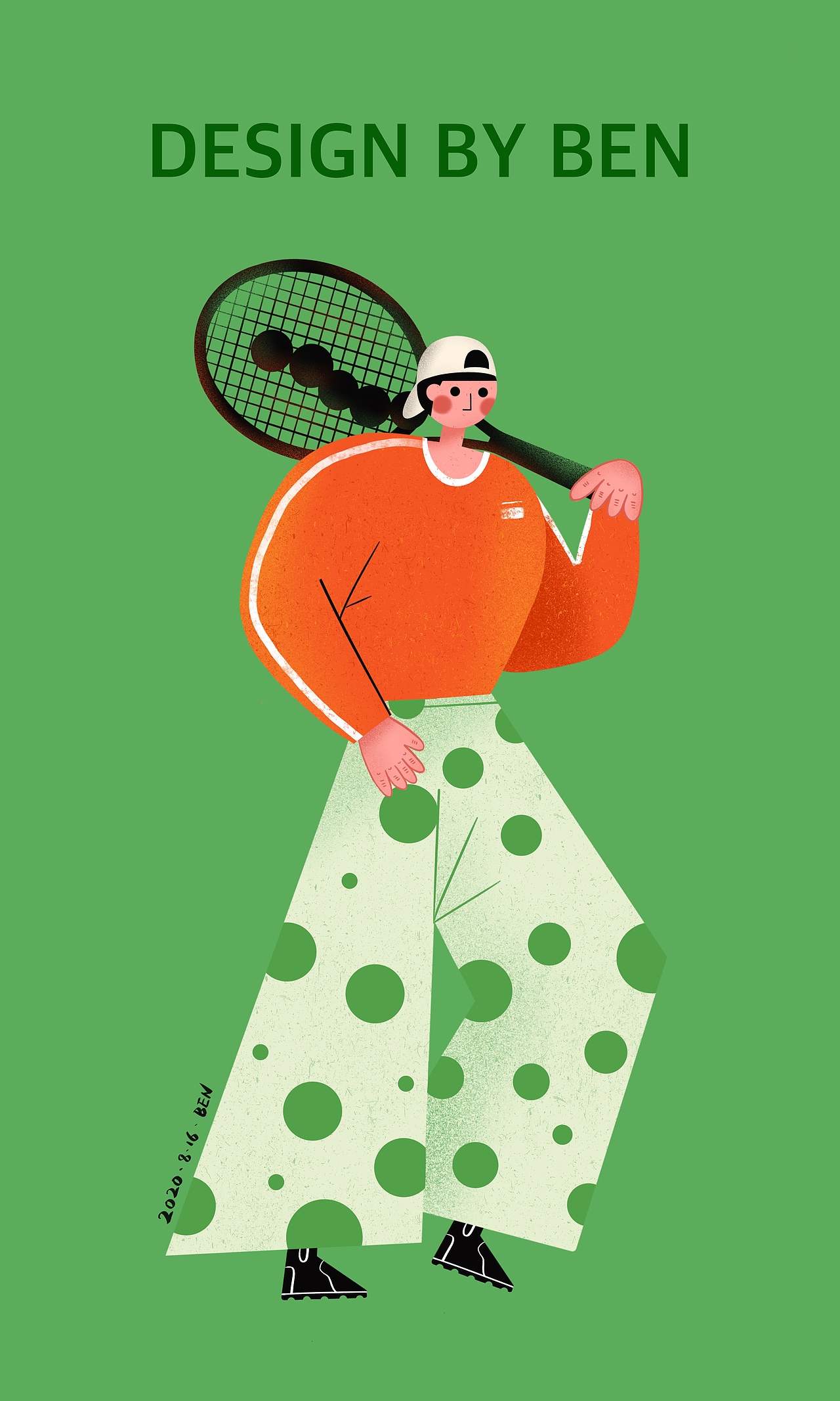 原创扁平插画人物-Cool girl（图ZMjIxODQxMDYw） - 商业插画 - 站酷设计师一只本原创素材 - 站酷ZCOOL