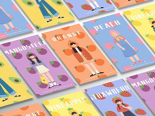 水果女孩系列包装插画
