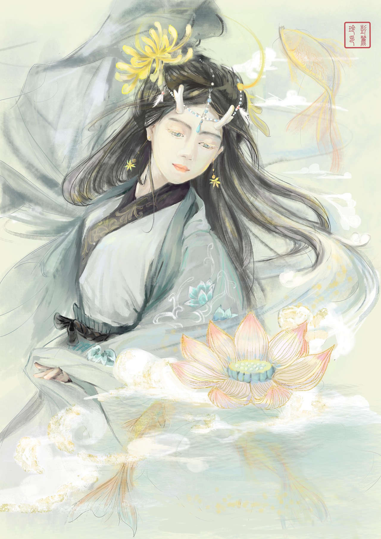 龙女（图ZMTQyNDgxODU2） - 创作习作 - 站酷设计师HOU_REIREI原创素材 - 站酷ZCOOL