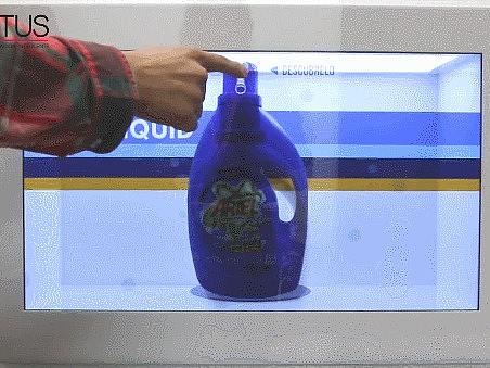 商业互动装置 | 透明柜展示 多点触摸直观展示