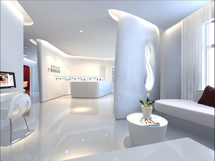 贵阳美发店室内空间装修设计效果图-贵阳理发店设计
