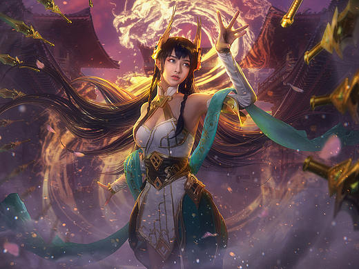 LOL英雄联盟刀妹艾瑞莉娅（玉剑传说）COS后期+过程