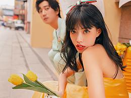 修片~女生街拍样片干净暖色~附动图