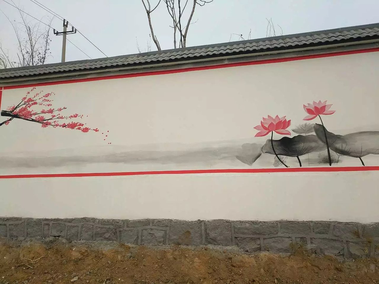 蜀绘壁画作品-乡村文化墙（图ZMTE3NTA2MjUy） - 建筑设计 - 站酷设计师蜀绘壁画原创素材 - 站酷ZCOOL