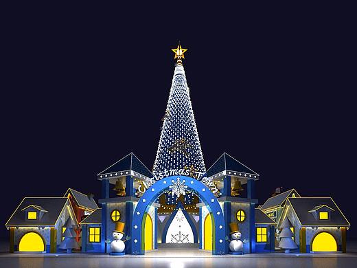 圣诞小镇美陈活动展