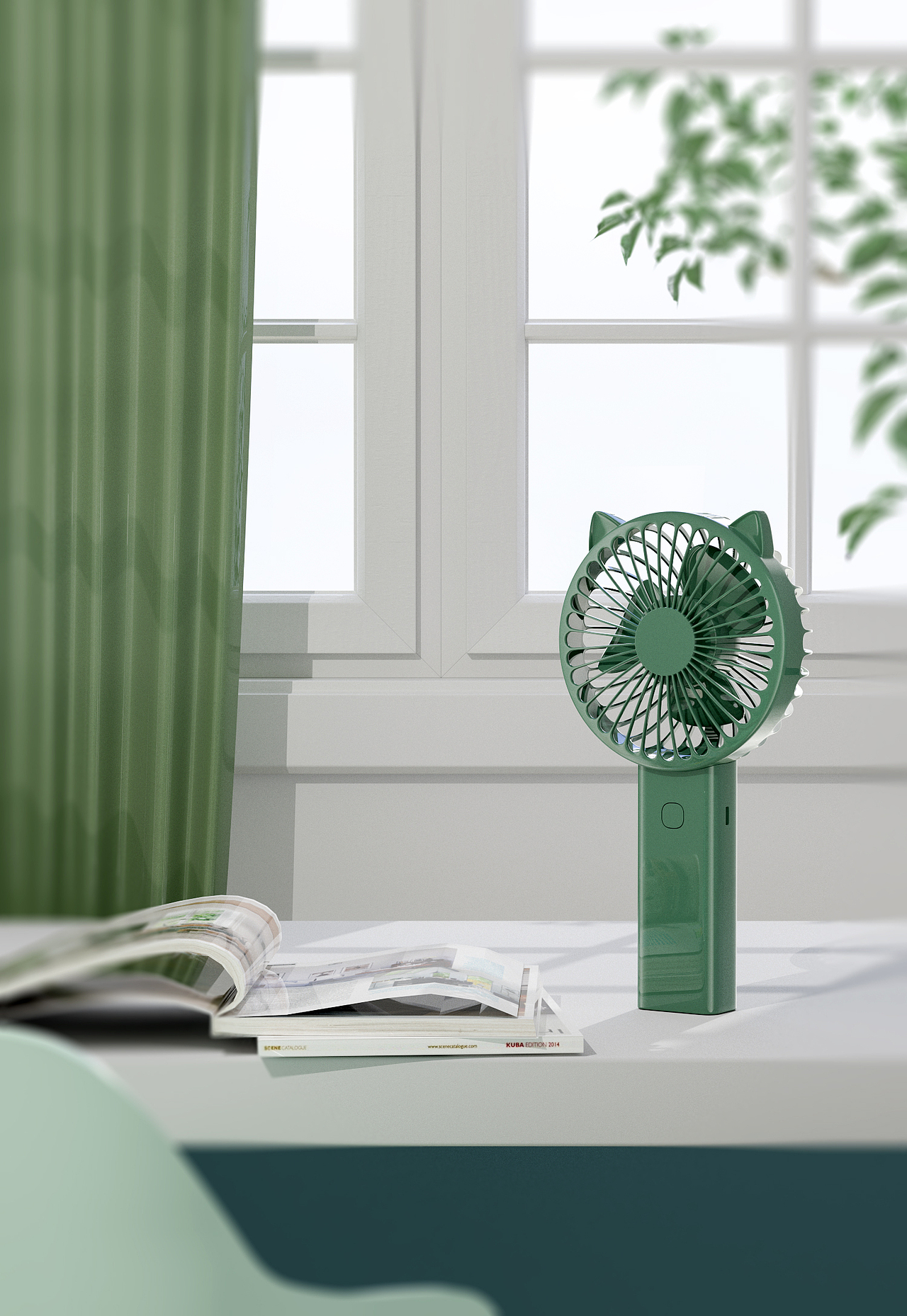 手持风扇C4D建模RS渲染练习作品