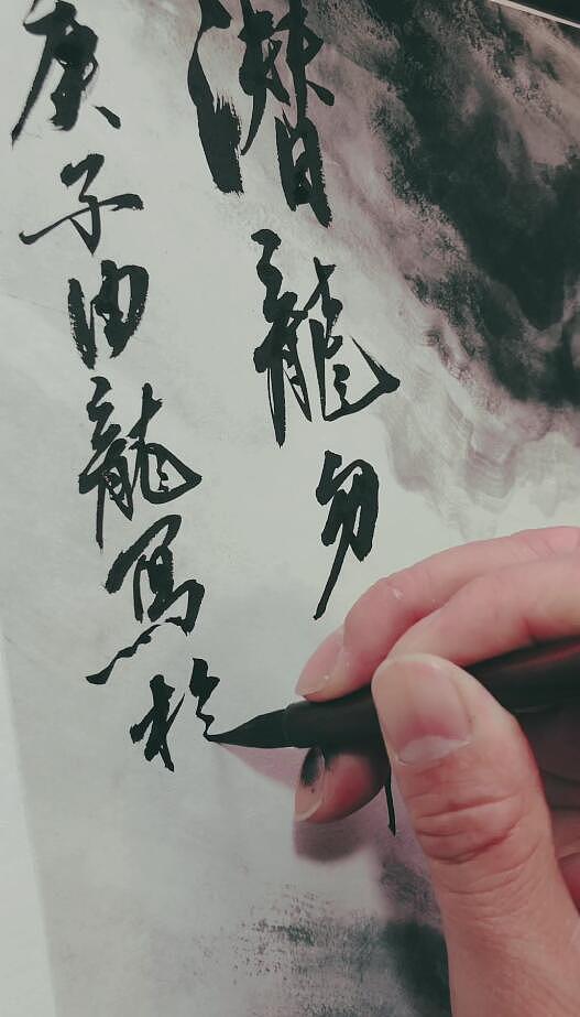 国画龙图《潜龙勿用》1:1宣纸复刻高精制作 ——由龙