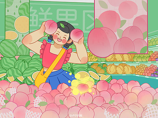 【原创插画】超市系列/这个假期好想去超市逛逛啊！！