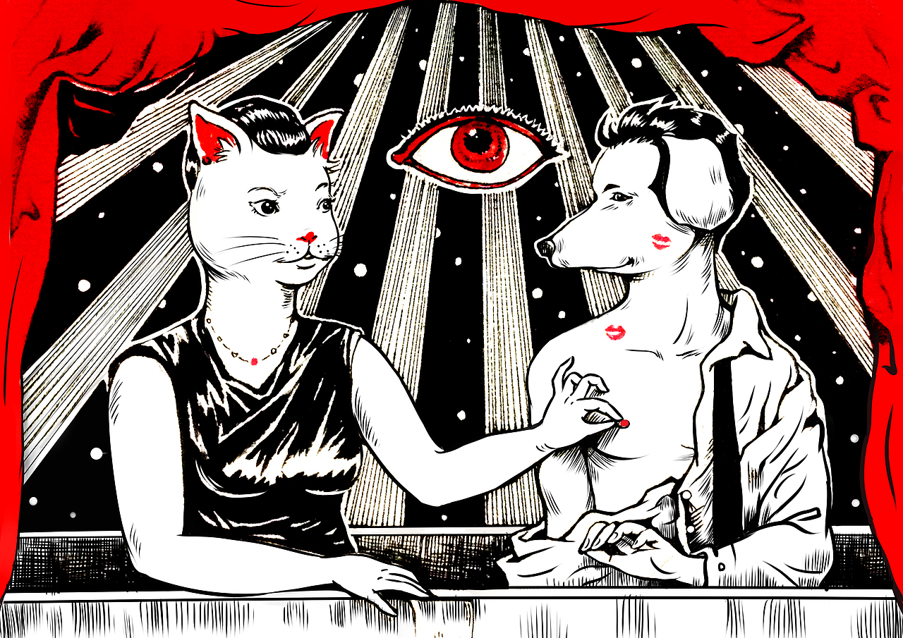 喵星人&汪星人（图ZMjIzODA0NTI=） - 商业插画 - 站酷设计师独行僧原创素材 - 站酷ZCOOL
