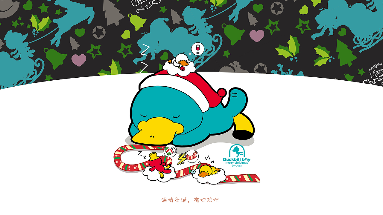鸭嘴兽男孩 圣诞节高清壁纸【PC壁纸、安卓壁纸、iPhone壁纸】