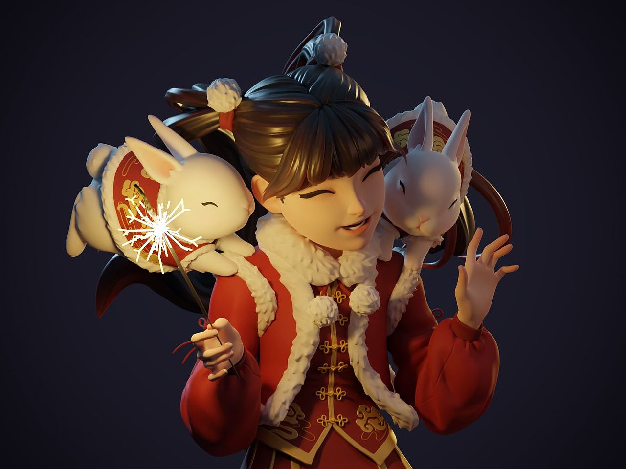 兔年春节快乐（图ZMzI4NTgyMjM2） - 人物/生物 - 站酷设计师宇轩YX原创素材 - 站酷ZCOOL