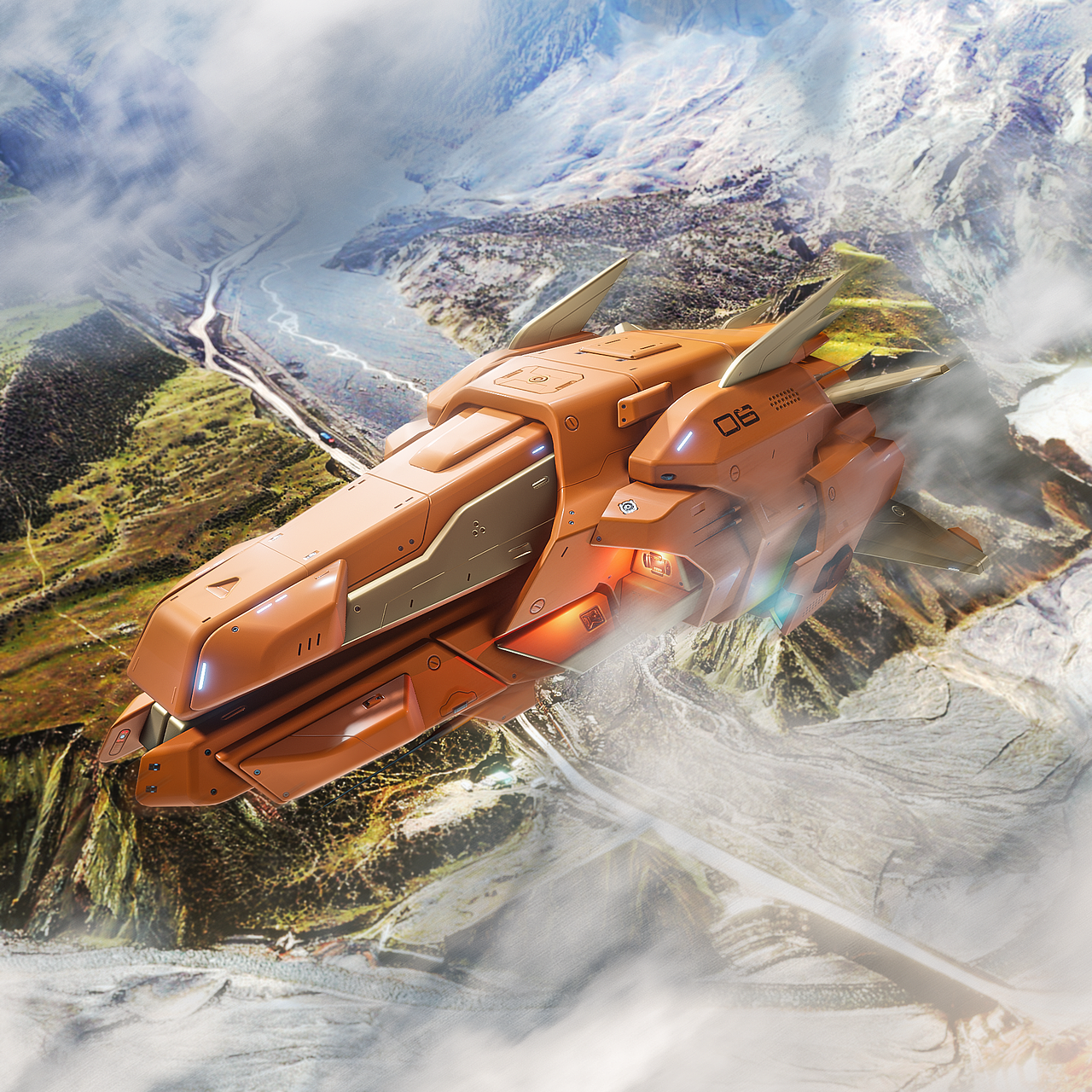 车类科幻载具3d渲染订制20202小集blender