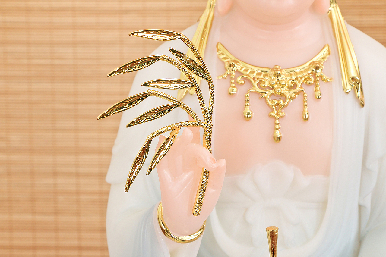 泉州惠安佛雕精工观世音菩萨玉佛像拍摄