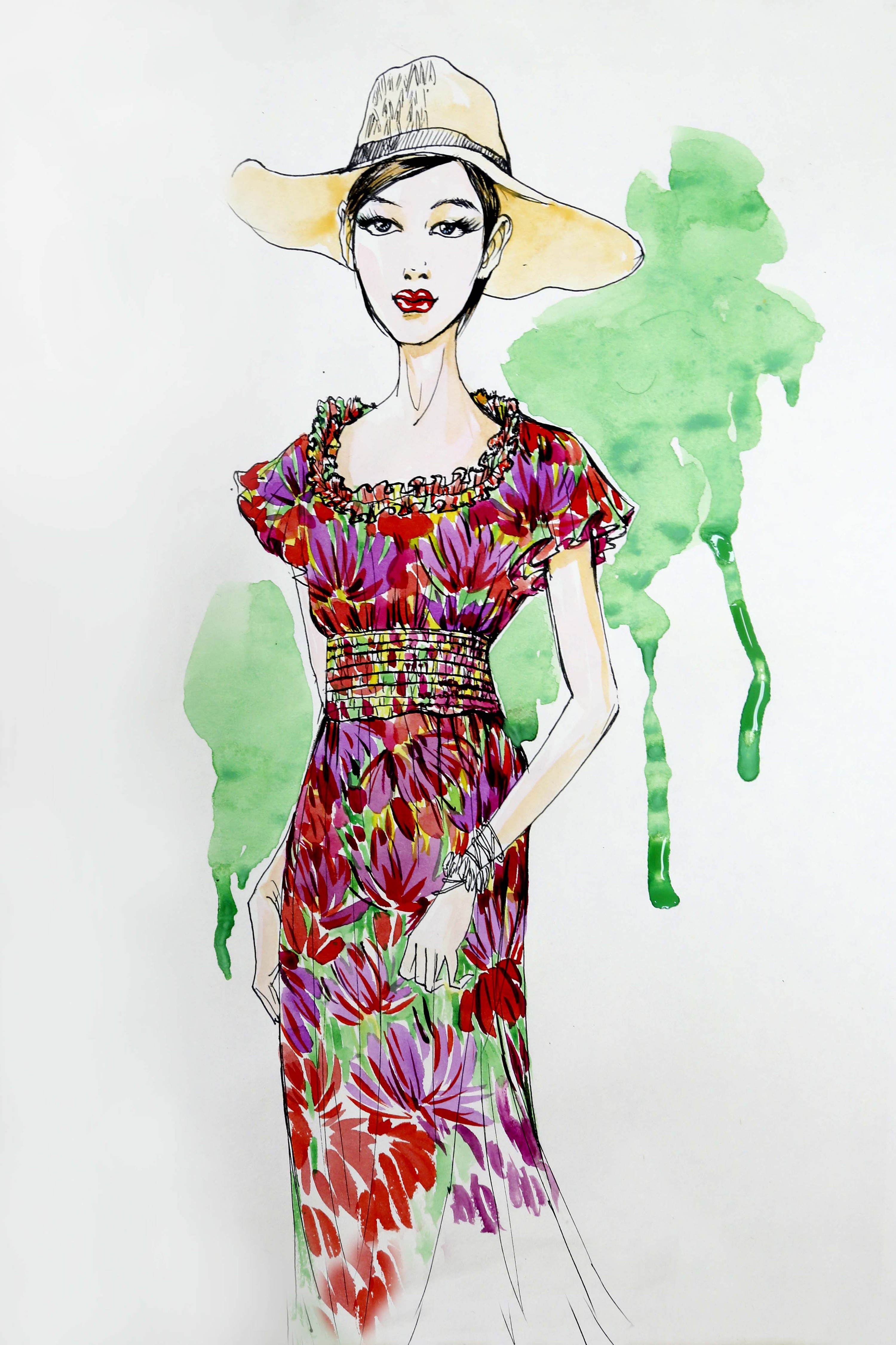 丝绸 时装设计 效果图设计稿|服装|正装/礼服|jacksunday - 原创作品