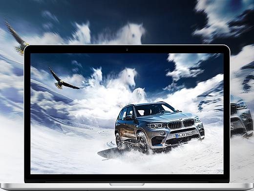 汽车合成 奔马篇（个人主页-ZMTY4ODk1MzY=） - 海报 - 站酷设计师FlyingDm原创素材 - 站酷ZCOOL