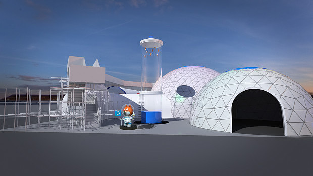 饿了么火箭餐厅@2019淘宝造物节（图ZMjEwMzcxODA0） - 展陈设计 - 站酷设计师Meeenthe原创素材 - 站酷ZCOOL