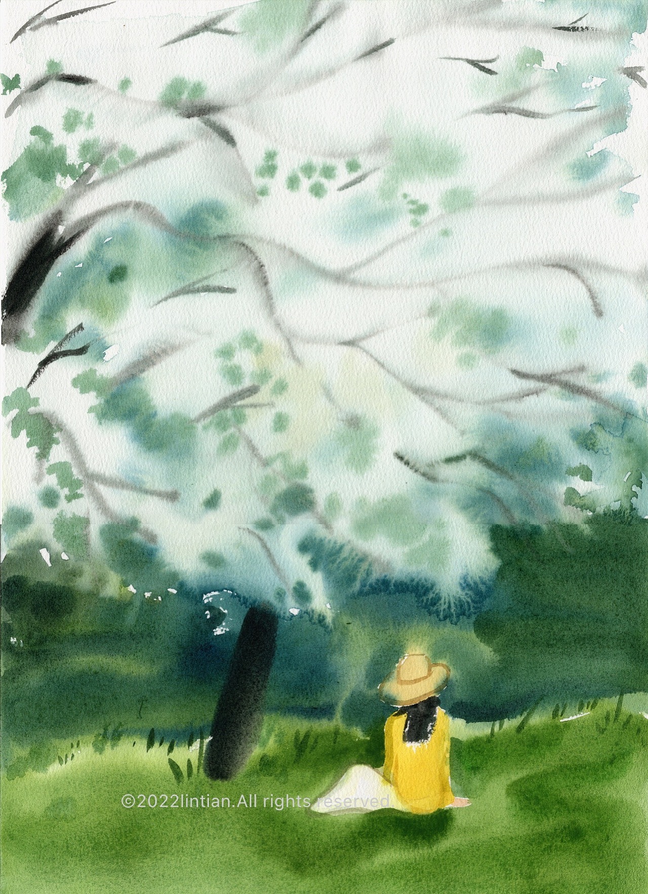 插画里的夏天｜水彩+板绘（图ZMzExOTI4MjYw） - 艺术插画 - 站酷设计师林田lisa原创素材 - 站酷ZCOOL