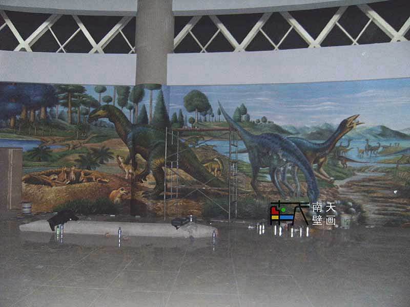 南天壁画出品:内蒙博物馆(恐龙一馆壁画工程),手绘油画,欧式油画,欧式壁画,壁画工程,古典壁画,3D地画,3D壁画(图ZNjg1ODQ0NA==) - 艺术插画 - 站酷设计师艺点画评原创素材 - 站酷ZCOOL