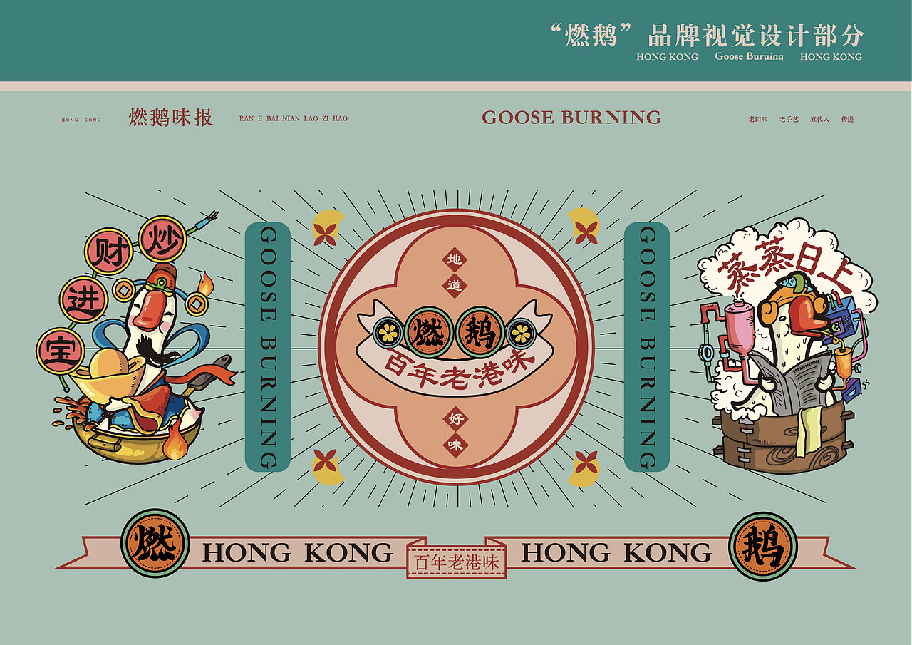 “燃鹅”港式烧腊餐饮品牌全案设计