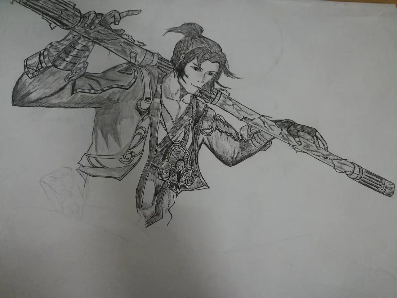 临摹王者荣耀至尊宝皮肤