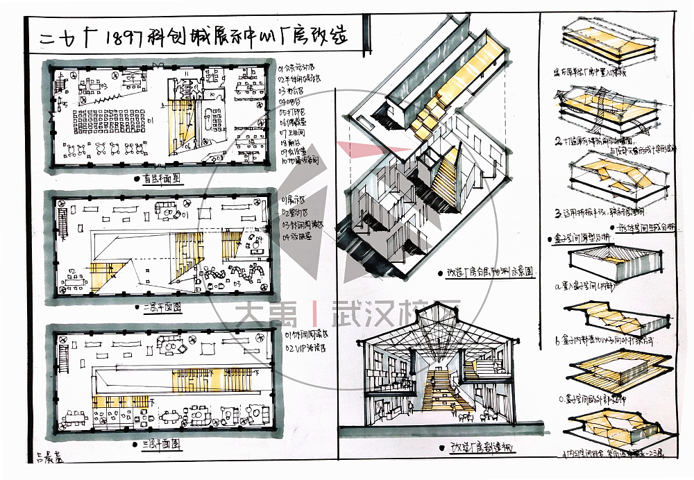 大禹手绘武汉校区建筑设计素养优秀作品欣赏