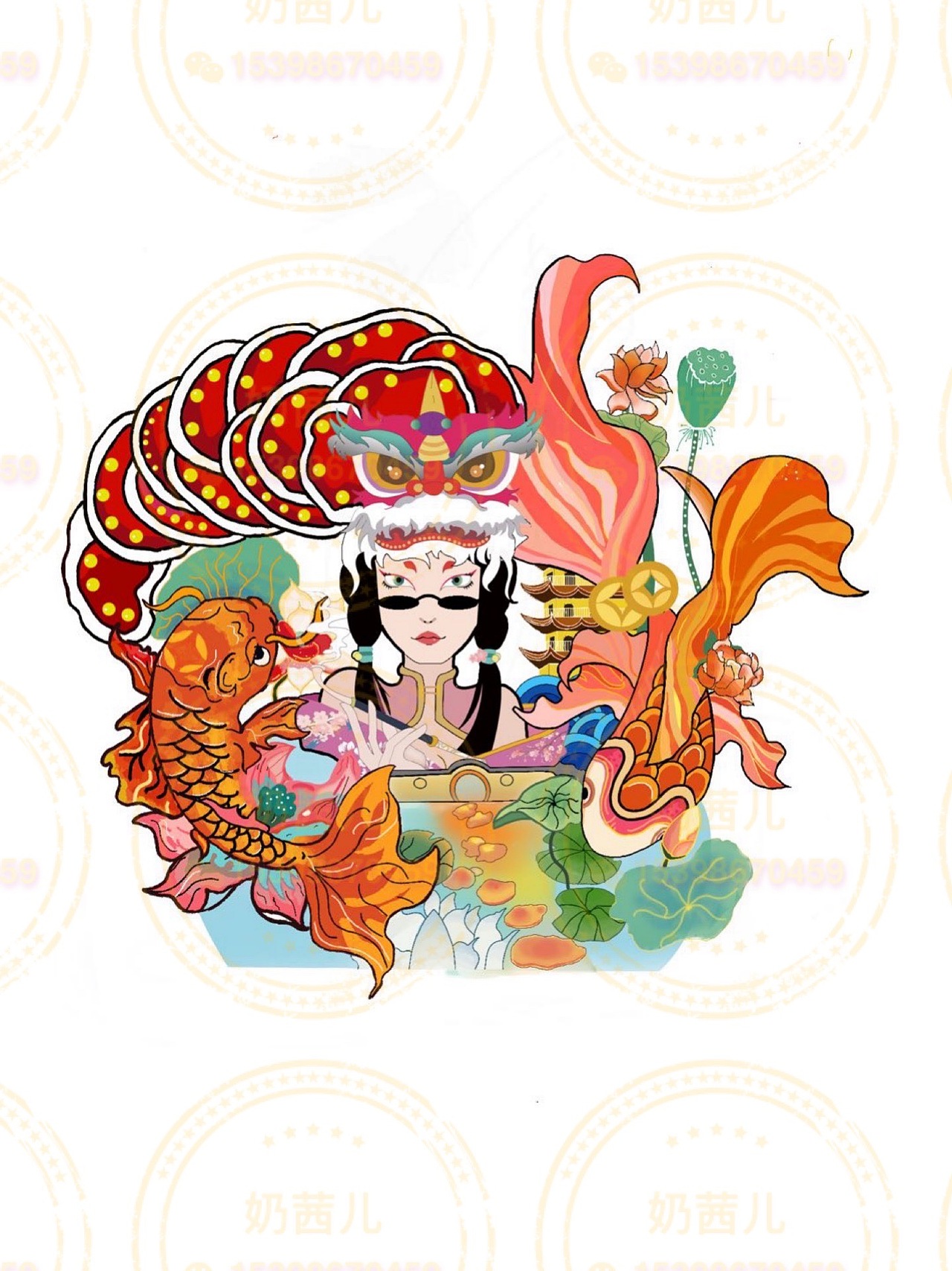 国潮（图ZMjY2NjM1NjQw） - 包装 - 站酷设计师奶茜儿原创素材 - 站酷ZCOOL