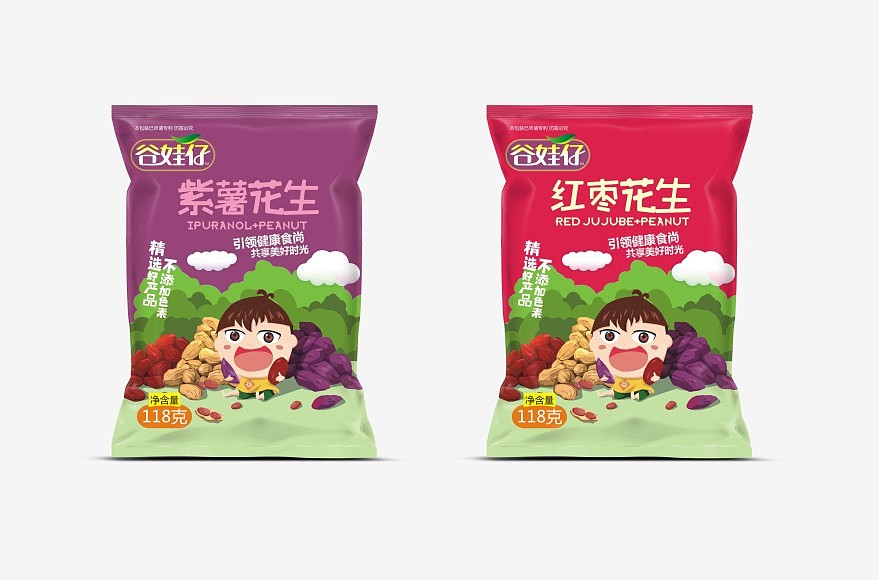 谷娃仔包装 谷娃仔卡通 原创 紫薯花生 青小豆包装 小青豆（图ZNTIwNjgyMDQ=） - 包装 - 站酷设计师博生台合原创素材 - 站酷ZCOOL