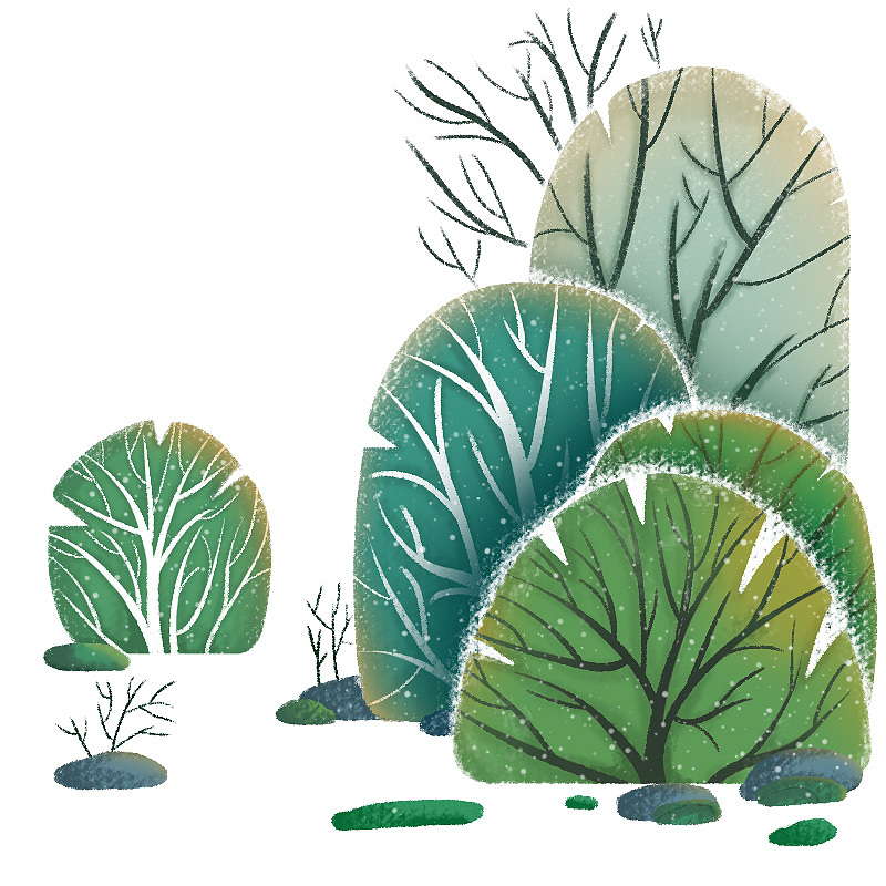 灌木练习|插画|创作习作|joyu娘娘 - 原创作品 - 站酷 (zcool)