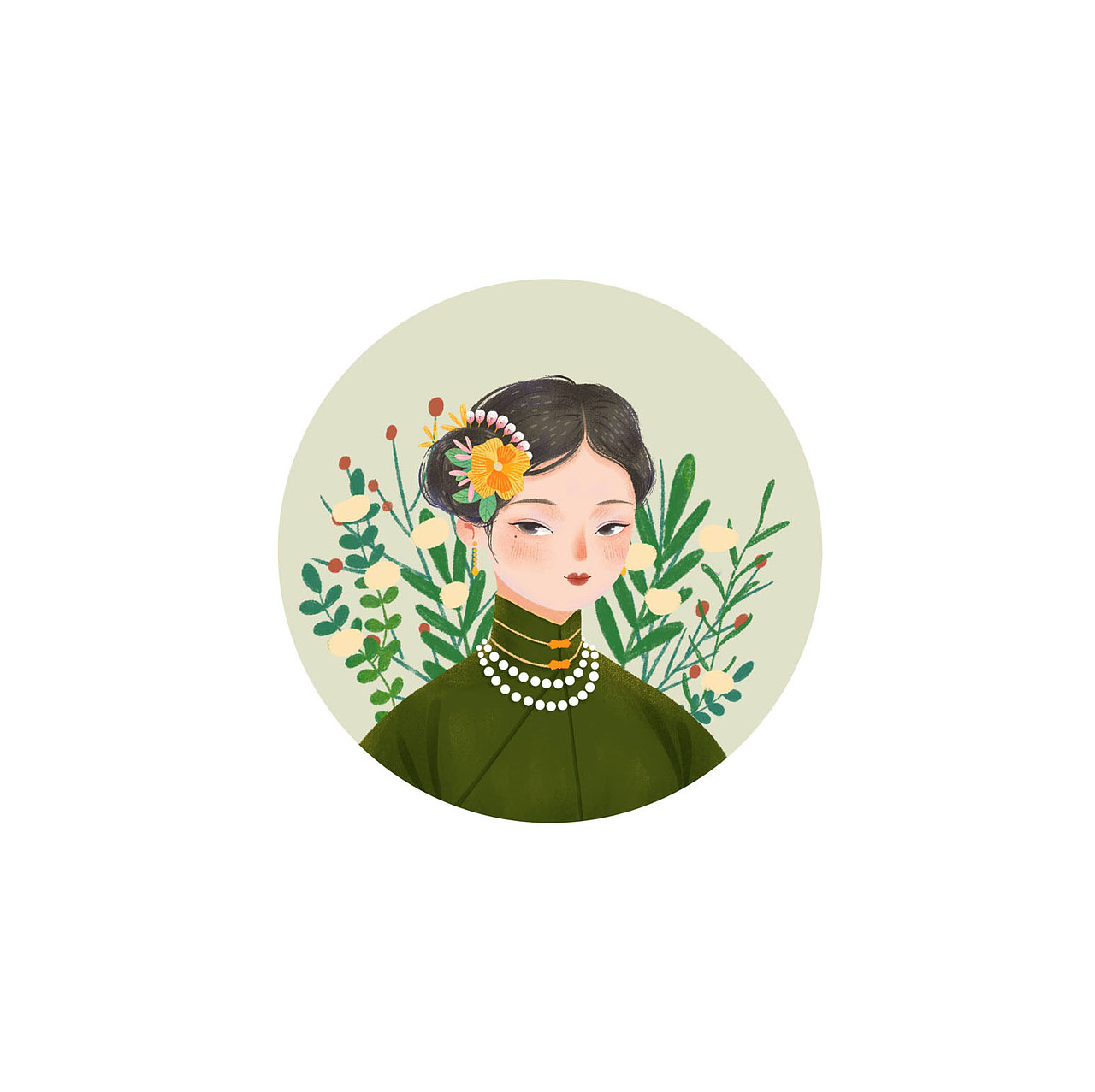 扁平风情侣头像