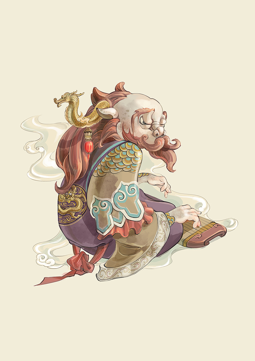 【龙生九子】系列插画及衍生品（图ZMTQ1MjA4NDQ4） - 商业插画 - 站酷设计师寒江雪的插画原创素材 - 站酷ZCOOL