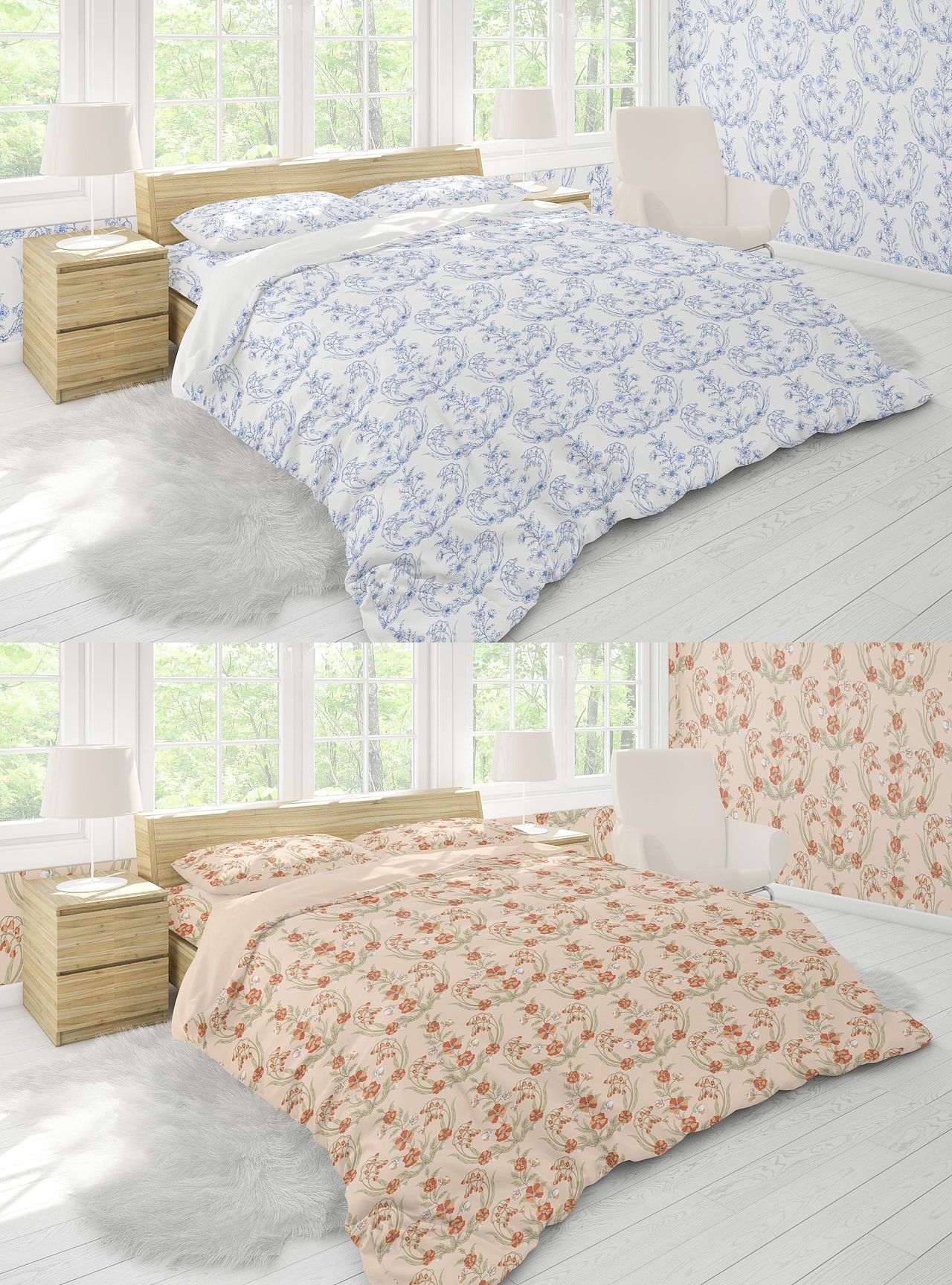 图案设计|睡梦中的洋牡丹