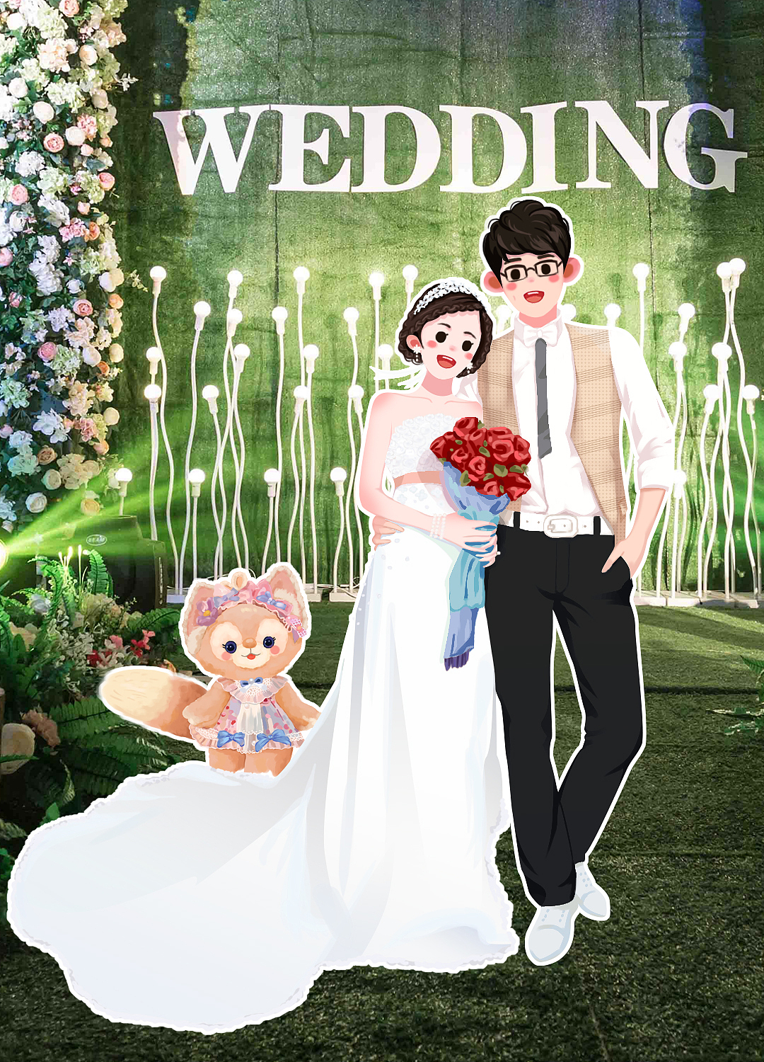 原创手绘婚礼请柬