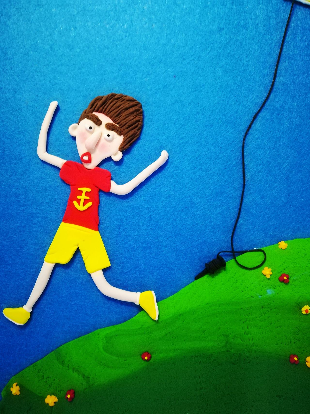 粘土画叛逆的男孩