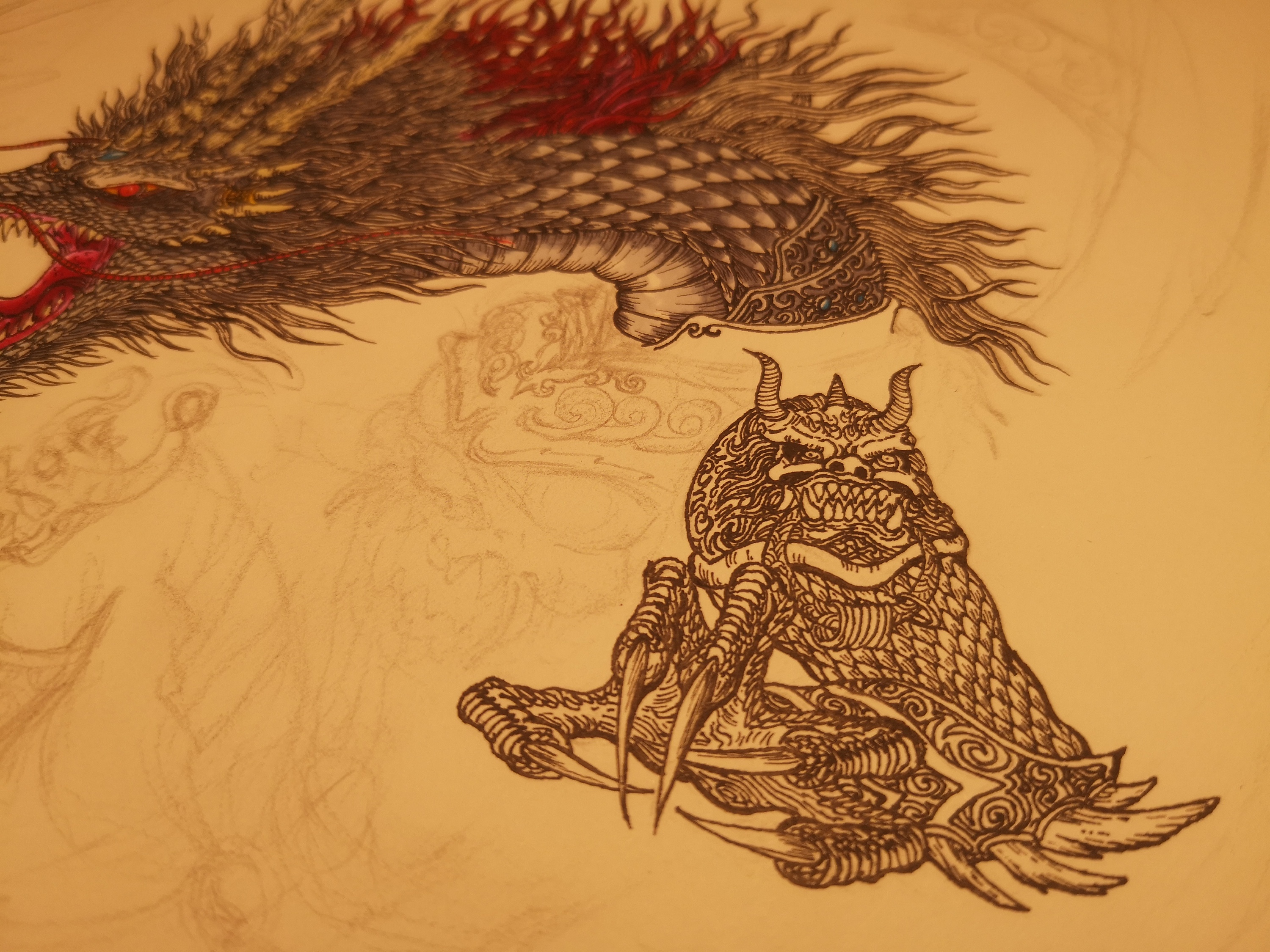 14毣柞山海-南山经-基山-山神|插画|创作习作