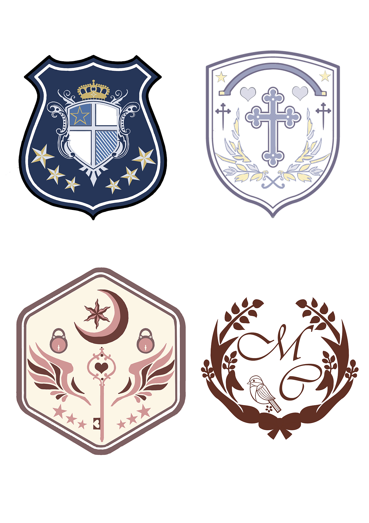 徽章刺绣|平面|图案|白二酱_原创作品-站酷zcool