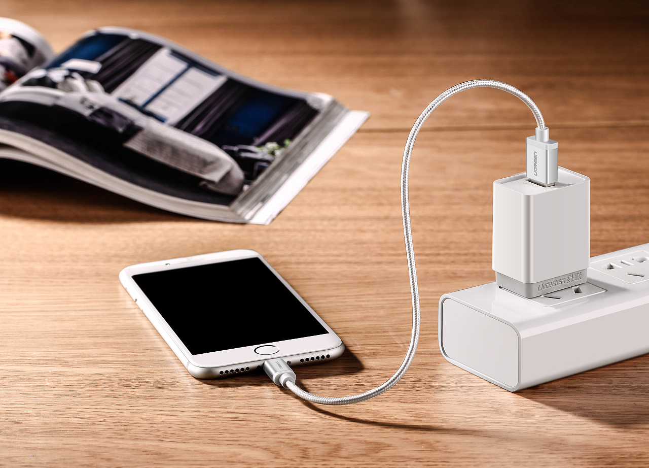 亚马逊产品拍摄牛仔布材质数据线场景图拍摄精修