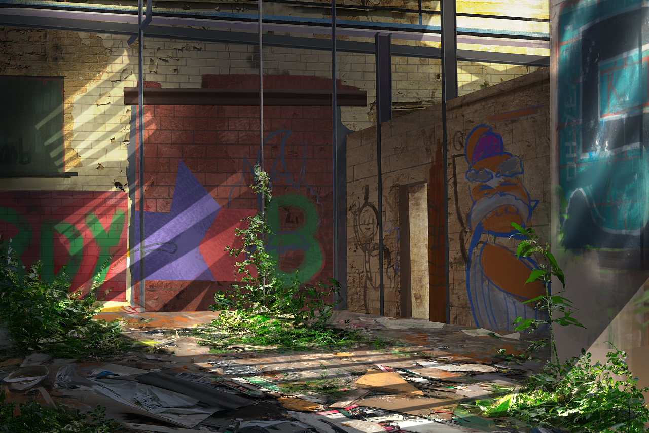 工厂废墟|插画|游戏原画|清丫 - 原创作品 - 站酷 (zcool)