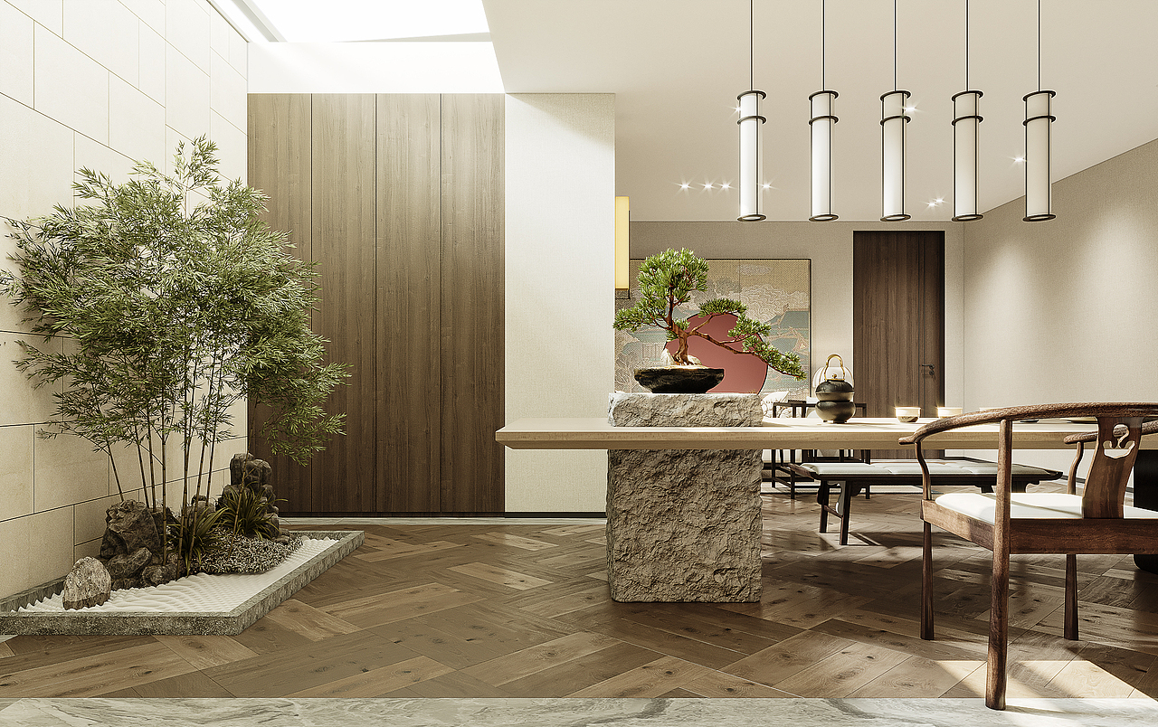 新中式（图ZMjk2NTcxNzc2） - 家装设计 - 站酷设计师Jtong原创素材 - 站酷ZCOOL