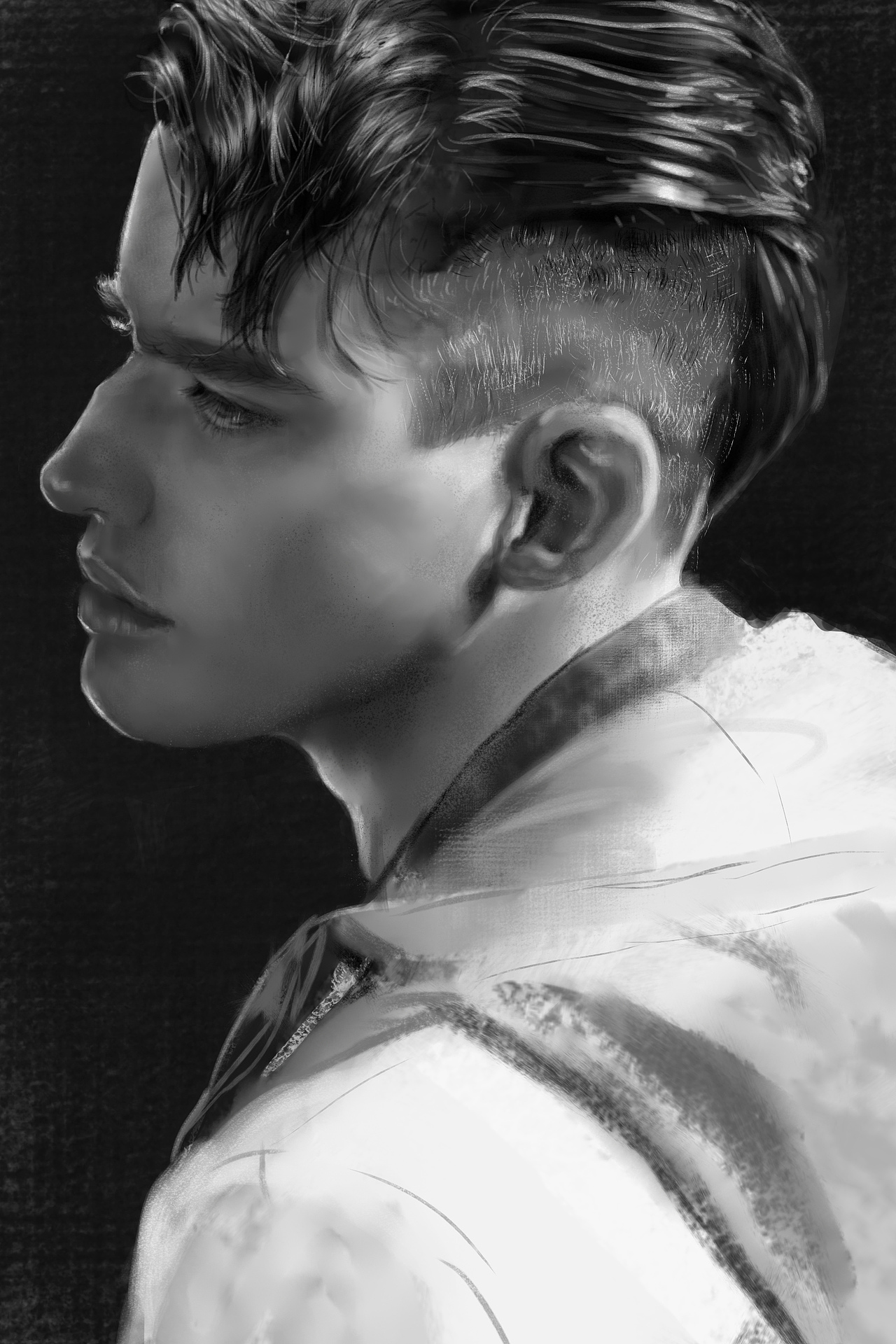 真人黑白头像练习